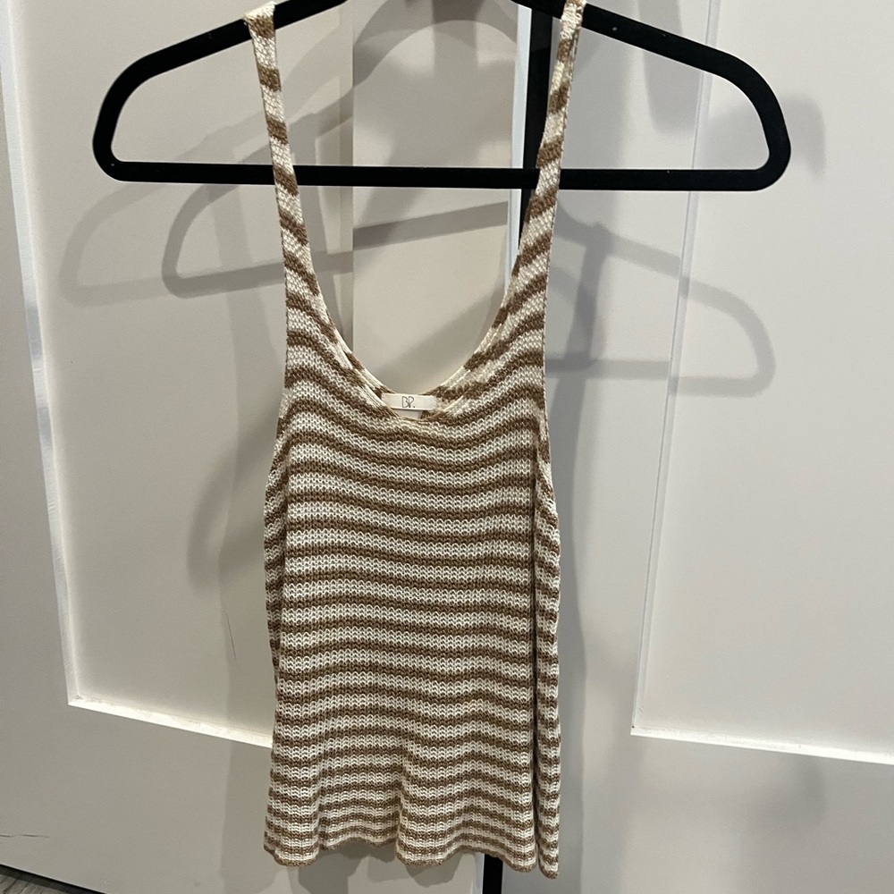 Banana Republic brown and white tank top